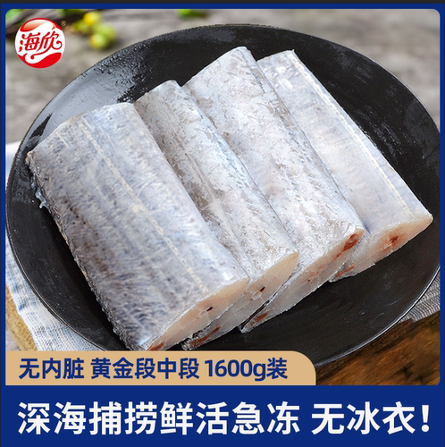舟山带鱼去头去尾无内脏黄金段