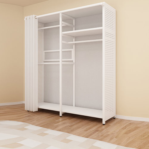 洞洞板衣帽架步入式衣柜挂衣架