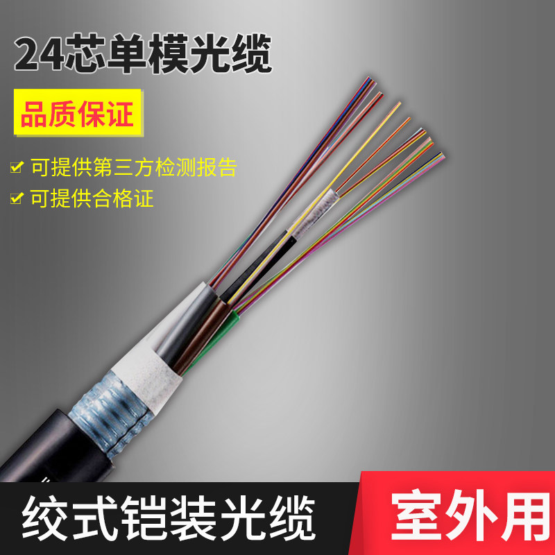 国标室外4芯6芯8芯12芯24芯48芯96芯 GYTS GYTA层绞式铠装光缆凯装单模光缆