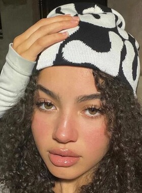 mea culpa 豆豆帽撞色糖果色毛线帽针织帽冷帽Beanie男女情侣街头