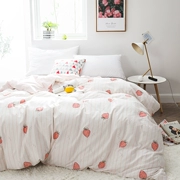 Chăn bông đơn mảnh cô gái trái tim sinh viên ký túc xá 1,5 m giường đơn đôi bông 200x230 chăn - Quilt Covers