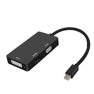 迷你dp转hdmi/dvi适配器适合MAC笔记本电脑 迷你DP 小mini DP接口转DVI HDMI VGA转换器转接口