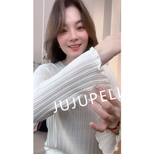 早秋新款纯色基础款气质2025韩版百搭宽松减龄针织打底衫女款套头