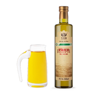 有机冷榨亚麻籽油礼盒装500ml*2瓶