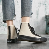 Мужские высокие тканевые кроссовки, высокая японская черная обувь для отдыха, 2023