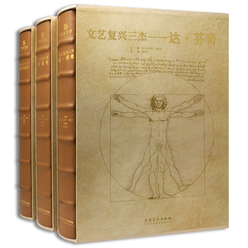 文艺复兴三杰 达 芬奇 拉斐尔 米开朗基罗全3册 建筑绘画 雕塑 画作 手稿 素描 大师代表作品 私人博物馆 意大利著 艺术珍藏书