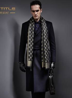 欧美秋冬成衣 大码男士羊毛风衣外套 英伦风过膝长款毛呢大衣男
