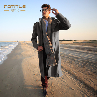 2026秋冬新款羊毛呢大衣长款欧美时尚毛尼外套加厚男士妮子风衣