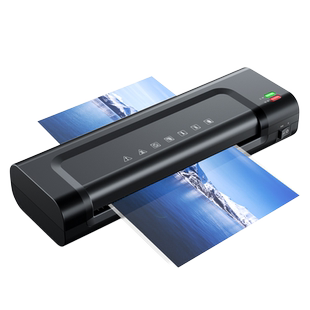 得力14375办公家用塑封机过塑A4压膜机相片过胶机迷你照片过塑机3寸5寸