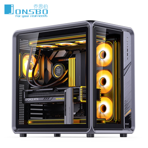 乔思伯BO400海景房玻璃侧透背插ATX铝合金360水冷游戏电脑机箱