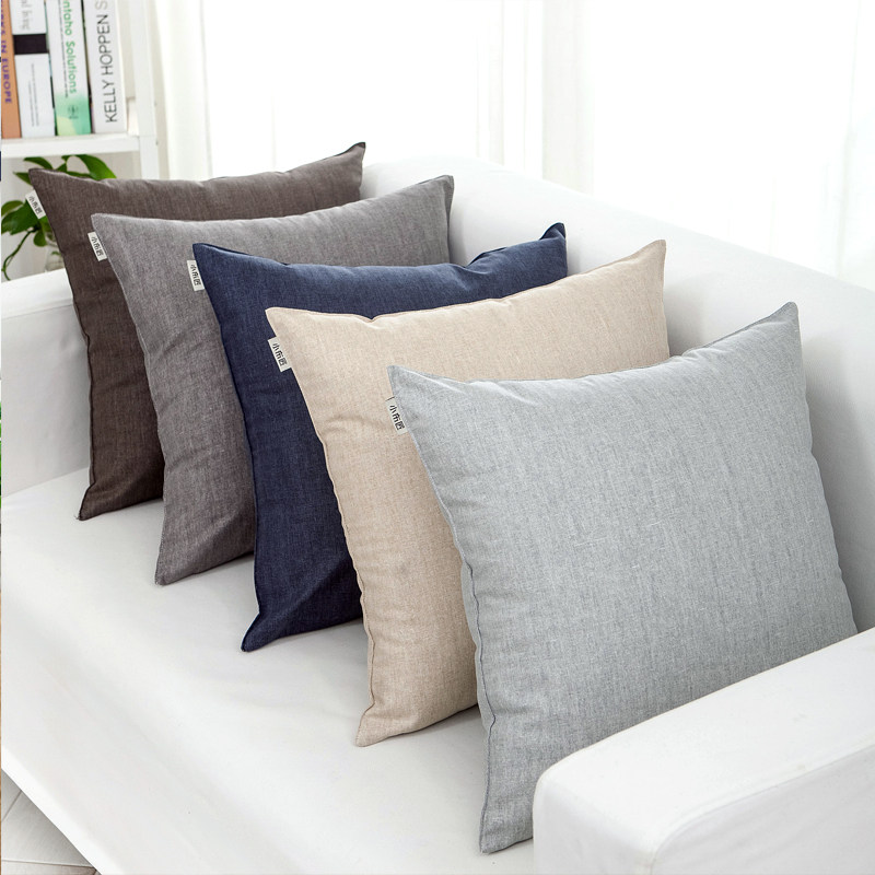 Simplicity Japanese waterproof Cotton and hemp Pillows Cushion Solid sofa Office Siesta Lumbar pillow By pillowcase automobile backrestin the Home Fabric , Pillow/Pillow  category - from Buy2taobao.com to provide professional Taobao agent buy service