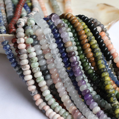 diy配件天然绿东陵算盘珠