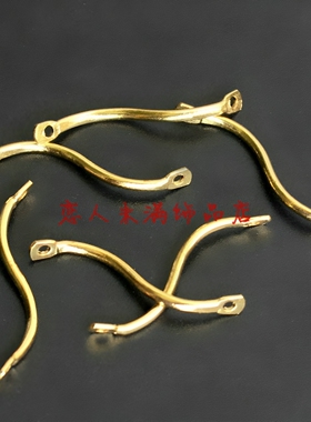 纯铜配饰diy实心黄铜连接棒