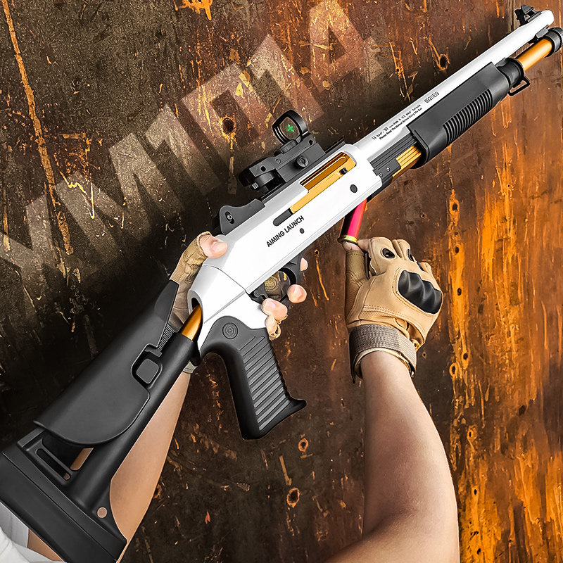 xm1014软弹枪抛壳喷子枪870男孩枪散弹霰弹模型枪玩具吃鸡训练枪