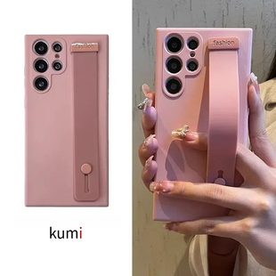 款 女s23plus防摔华为pura70软壳p60大气经典 p50E全包 s22 简约纯色腕带适用三星s24u手机壳Galaxys25ultra新款