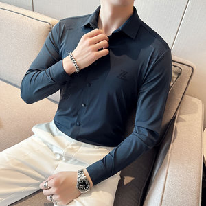 男休闲时尚高弹力多颜色衬衫衬衣228-1068-P55图片
