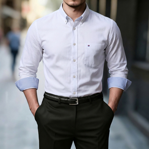 男士休闲春秋印花领口纯色长袖衬衫228-CS55-P20，男装衬衫，星座228