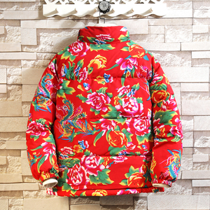 90%绒东北大花羽绒服有228-1131-P210图片