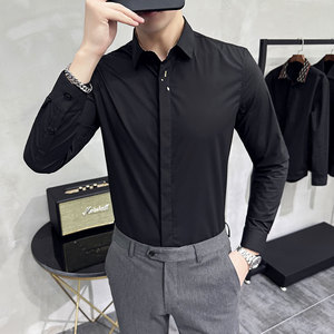 男士潮休闲时尚弹力衬衫衬衣228-1060-P45图片