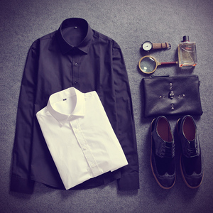 韩版男装17色糖果衬衫男士潮流长袖修身衬衫228-CS259-P27图片