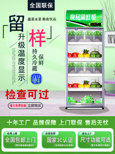 食品留样专用柜双锁饭店食堂小冰箱水果冷藏柜商用蔬菜保鲜展示柜