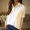 White square neck short sleeves