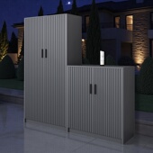 新款 柜别墅保洁收纳柜子 户外庭院铝合金储物柜室外定制防水防晒鞋