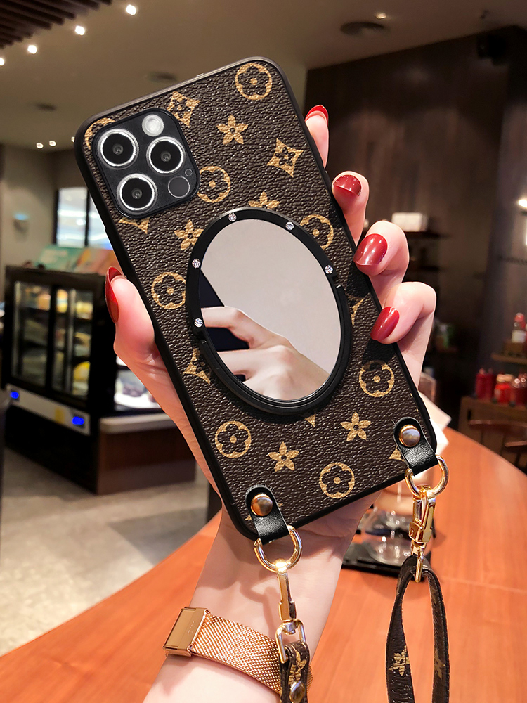 小米系列欧美风斜挎镜子手机壳