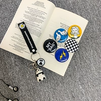 Черный [Получите геометрическую кулон Panda+Badge LH5]