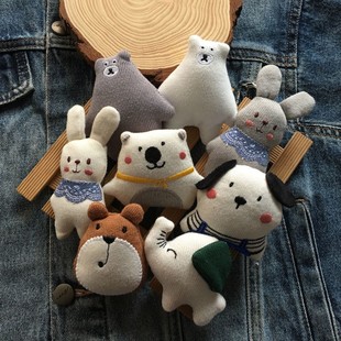 可爱布艺胸针超萌森女卡通森系小熊兔子diy胸针