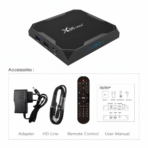 X96Max+网络机顶盒 s905x3 双WiFi蓝牙8K高清网络4g+32g安卓9.0