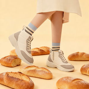 Pansy盼喜日本女鞋运动休闲户外轻便舒适防滑加绒保暖鞋冬季新款