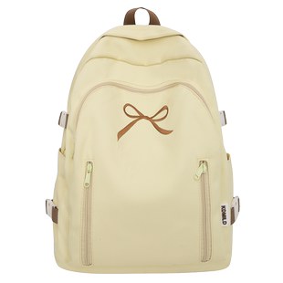 2024款减负版书包大学生中学生高中生简约双肩包纯色设计背包女式