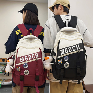 潮酷书包女初中生高中学生双肩包大容量旅行大学生休闲背包男 新款