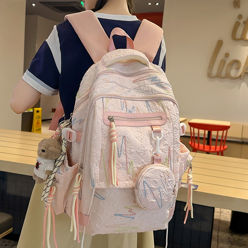 小清新韩版书包初中女生小学生儿童双肩包高中学生大学生旅行背包