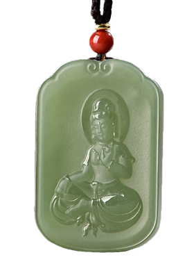吊坠和田玉观音弥勒佛情侣