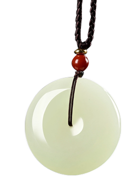 新疆平安扣儿童和田玉挂件情侣