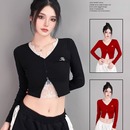 ROKBBK－K/布韩街舞潮牌花边休闲爵士hiphop长袖女跳舞jazz上衣潮