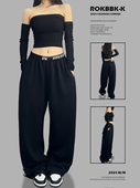 布韩街舞潮牌套装 纯色爵士舞jazz运动裤 子女休闲裤 ROKBBK－K 长裤