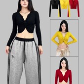 ROKBBK－K 布韩街舞潮牌交叉设计爵士jazz跳舞上衣hiphop运动女装