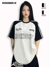 ROKBBK－K/布韩街舞潮牌宽松嘻哈印花短袖女爵士和hiphop休闲上衣