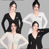 ROKBBK－K 布韩街舞潮牌休闲爵士hiphop跳舞长袖 女jazz运动上衣潮