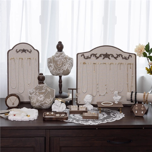 复古项链展示架立式可上墙饰品柜台摆摊陈列架首饰收纳板项链挂钩