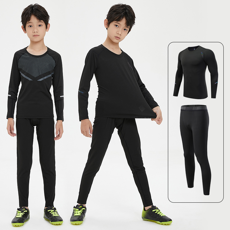 儿童篮球服打底紧身衣长袖速干衣