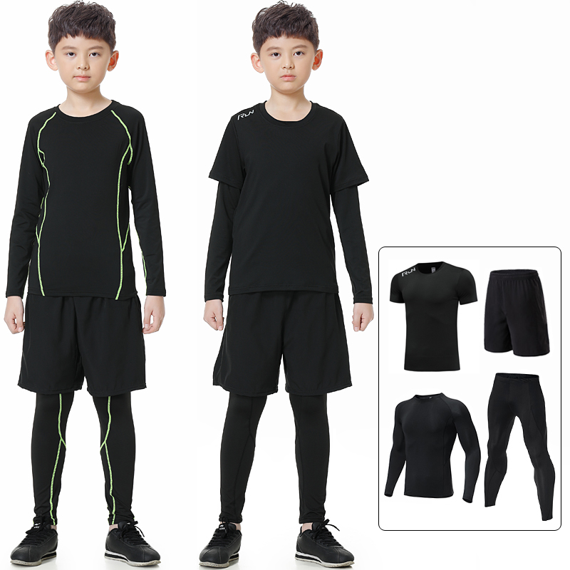 训练服打底足球运动女童紧身衣