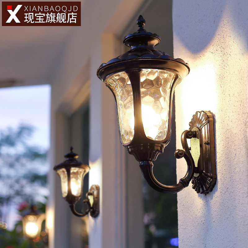 壁灯大门口户外防水阳台太阳能超亮走廊灯室外庭院复古别墅外墙灯,家装灯饰光源,户外壁灯,淘宝优惠券,粉丝福利购,淘宝优惠卷