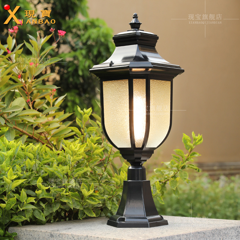 现宝柱头灯户外防水防锈庭院别墅