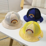 Детская летняя кепка подходит для мужчин и женщин, тонкая солнцезащитная шляпа, радужная детская шапочка на солнечной энергии, защита от солнца, в корейском стиле