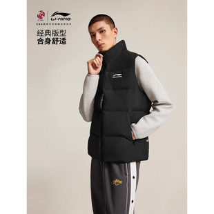 李宁CBA棉马甲2025冬季 专业篮球系列男子保暖外套AMMV005 新款