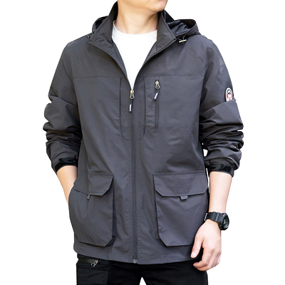 JPDUN可脱卸帽春秋季宽松夹克